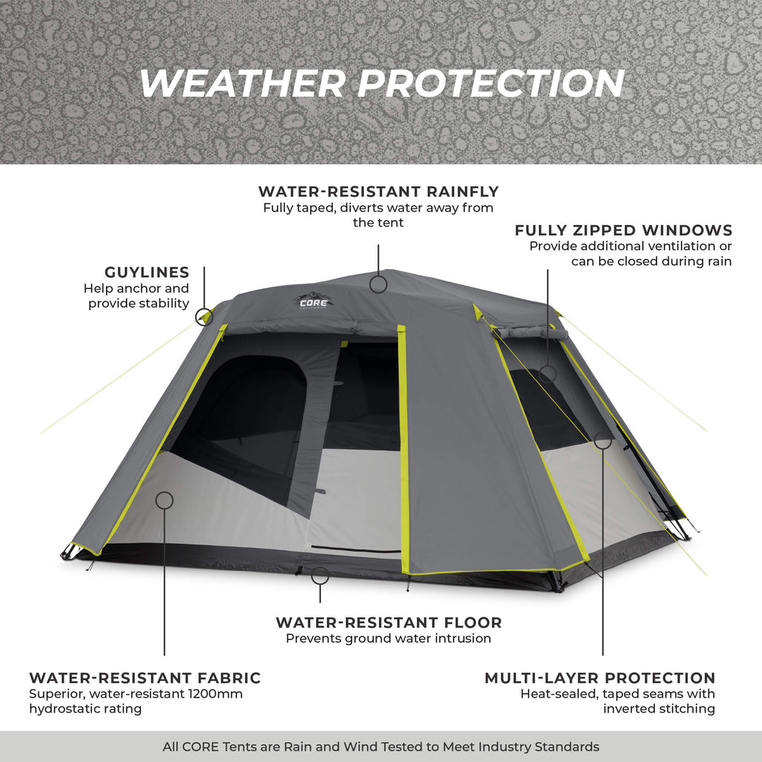 ça se tente Tente cabine instantanée pour 6 personnes avec double-toit complet 11' – Core Equipment Canada