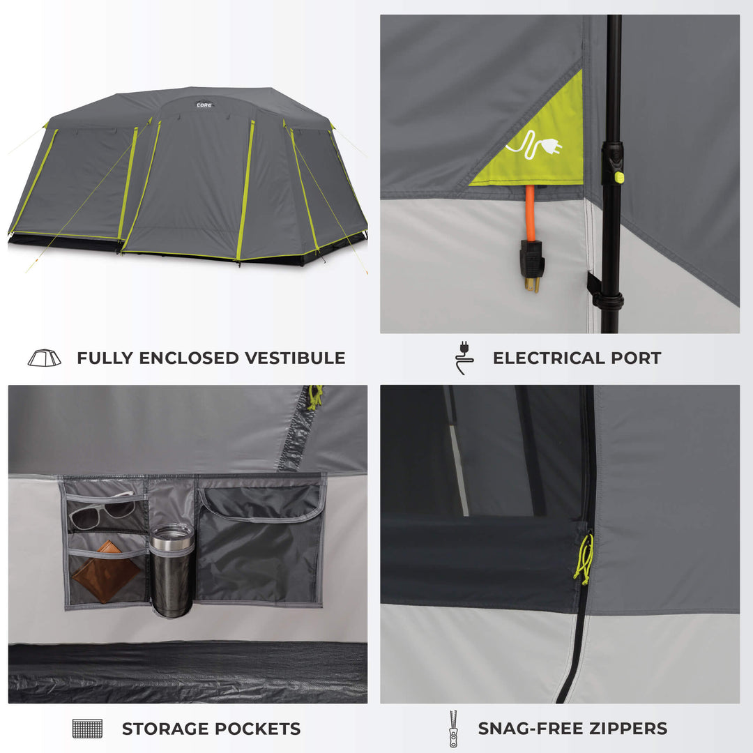 core 9 tent 9 Person Instant Cabin Tent with Full Rainfly – Core Equipment Canada